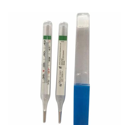 家庭用口腔温度測定器と腕の下温度測定器の水銀のないガラス温度計