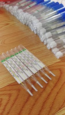 医療熱 温度の水銀のないガラス温度計 病院級